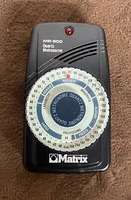 Matrix MR-500 Quartz Metronome Convenient Pocket Size • Tested - Working • $24.99