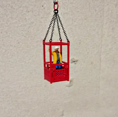 3D Printed Man-Lift Crane Cage. Authentic Manitowoc Red. 1/50th 1/48th. • $15.95