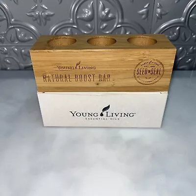 Young Living Bamboo Holder Natural Boost Bar Holds 3 Bottles 5 Ml  In Box • $10