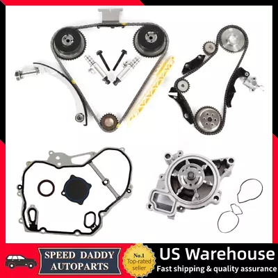 Timing Chain Kit VCT Selenoid Actuator Gear Water Pump Fits GM 2.0L 2.4L Ecotec • $228
