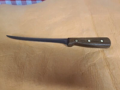 $14 • Buy Vintage CHICAGO CUTLERY Filet Knife  78S 7-1/2    Walnut Handle Full Tang USA