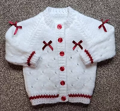 Handknitted Baby Cardigan My Own Design NEW • £5.25