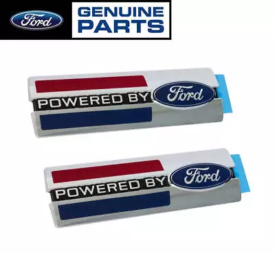 Ford Performance M-16098-PBF Powered By Ford Emblems Fender Badges Chrome - Pair • $149.95