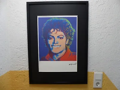 Andy Warhol   Michael Jackson   Lithograph 50x35cm Limited Sign. U.  FRAMED  • $117.72