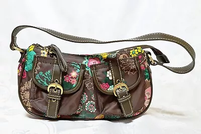 Vintage Authentic Oilily Floral Art Handbag Shoulder Hobo Bag • £28.49