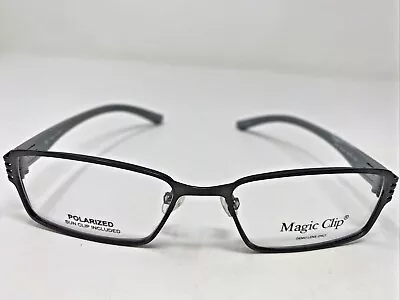 Magic Clip Eyeglasses Frame M422 Mgun 54-17-145 Dark Gunmetal /grey Full Rim N55 • $52