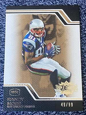 2008 Topps Triple Threads Gold /99 Randy Moss #54 HOF • $12.99