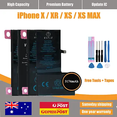 For IPhone X XR Xs Max New Battery Replacement High Quality With Free Tools • $29.95