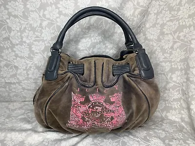 $59.99 • Buy Vintage Juicy Couture Velour Daydreamer Bag Brown Pink Black, Read (E2)
