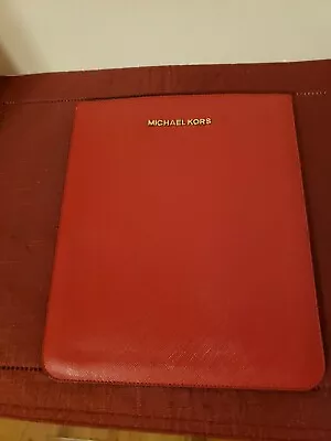 Michael Kors Apple IPad Mini Saffiano Leather Sleeve RED • $17.93