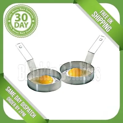 2 Large Egg Rings Professional Heavy Duty Caterer Catering Fried Frying Pancake • £8.59