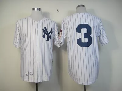 #3 Babe Ruth Jersey Old Classic Style White Stripe Shirts Uniform • $39