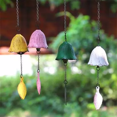Japanese Iron Wind Chimes Yard Wind Bells Garden Decoration Outdoor Hang Pendant • £6.99