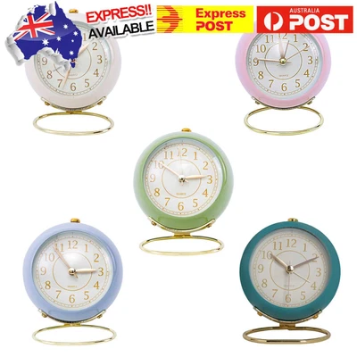 $16.39 • Buy Analog Alarm Clock Battery Operated Non Ticking Small Clock With Night Light