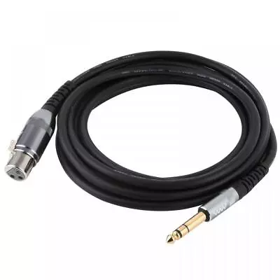 XLR Female To 6.35mm TRS Stereo Jack Plug Balanced Cable - 3m • £12.95