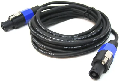 Pro Audio DJ Universal Pa Speaker 15 Foot Dual Speakon Male Cable 12Ga Wire New • $14.99