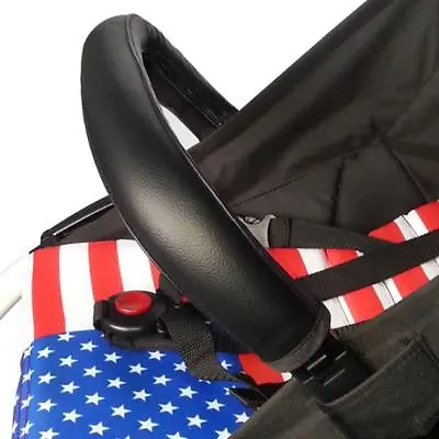 Universal Zip On Leather Handle Bar Cover Sleeve For Baby Stroller Pushchair IT • £4.99