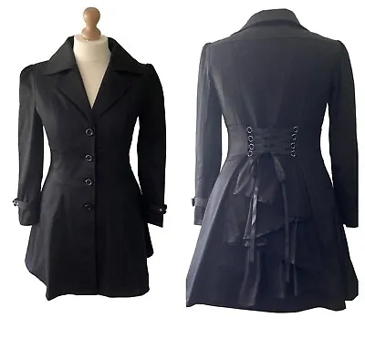 £64.99 • Buy Plus Size 18 20 22 24 26 28 30 32 Black Victorian Steampunk Riding Jacket Coat 