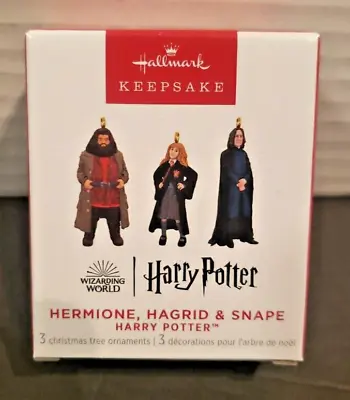 Harry Potter HERMIONE HAGRID & SNAPE Miniature Ornaments New Hallmark 2023 NIB • $13.72
