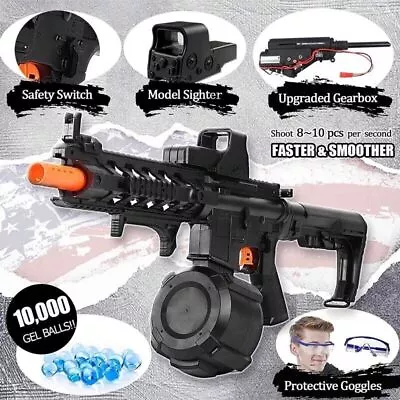 STD 5S Viper Gel Blaster Full Automatic M4 Style Toy Gun With Drum Mag & Goggles • $56.09
