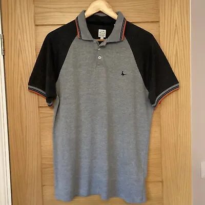 Jack Wills Polo Shirt Grey With Orange Slim-fit Size M • £8.70