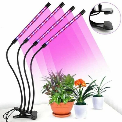£4.99 • Buy 4Head USB LED UV Grow Light Indoor Plant Hydroponic Plant Growing Lamp Dimmable