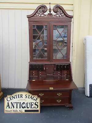 64361 Mahogany 2 Piece Secretary Desk W/ Bookcase Top • $875