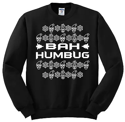 Bah Humbug Christmas Jumper/Sweatshirt - Funny Xmas Jumper Novelty • £14.99