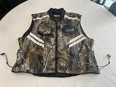 Zony REALTREE Hardwoods Camo Hunting Vest Reflective Full Zip Mesh Lined 5XL • $30