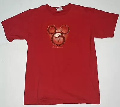 Vintage Walt Disney World Mulan Hidden Mickey Dragon T Shirt Mens Large Red • $24.99