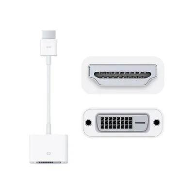 Genuine Apple HDMI To DVI Video Adapter For Mac Mini-MacBook Pro MGVU2ZM/A • £9.99