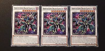 Yu-Gi-Oh! 3x Supreme King Dragon Glass Wings LEDD-DEC30 Common 1st Edition EX • £1.53