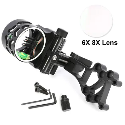 5 Pin Compound Bow Hunting Sight 6x 8x Lens .019  Pin Micro Adjust Archery RH LH • $53.45