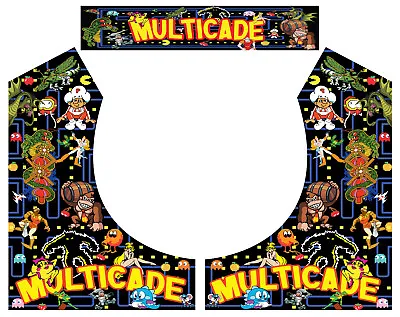 Multicade Bartop Arcade Side Art Arcade Cabinet Graphics Marquee  • $49.99