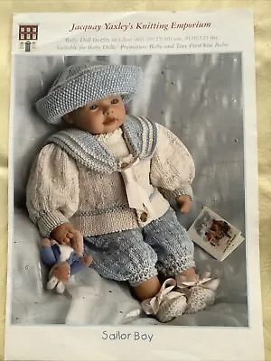 Jacquay Yaxley Knitting Pattern Sailor Boy. DK Doll Clothes Or Tiny Baby • £5