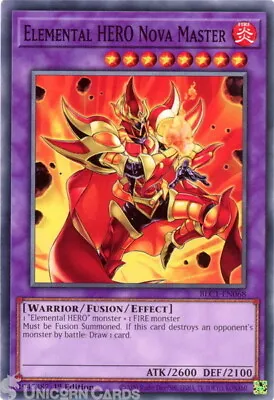 BLC1-EN068 Elemental HERO Nova Master : Common 1st Edition YuGiOh Card • £0.99