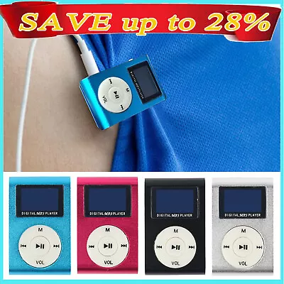 Mini MP3 Player Clip MP3 Music Player With LCD Screen Support Micro SD TF Card • £4.94