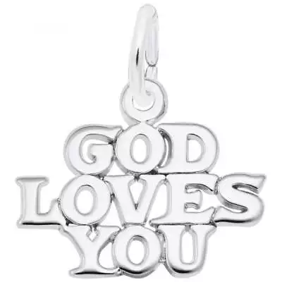 Sterling Silver God Loves You Charm • $24.50