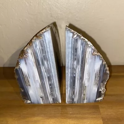 Vintage Geode Bookends Stripes Very Cool • $39.99