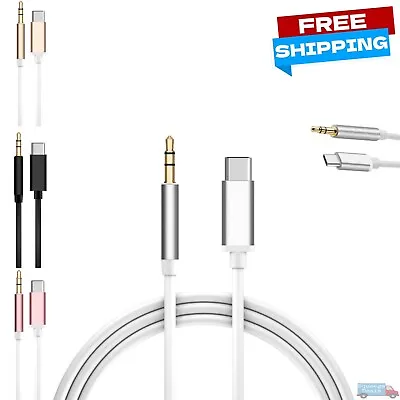 $4.99 • Buy Type C To Aux Cable USB Type-C Male To 3.5mm Cord Car AUX Audio Adapter Music