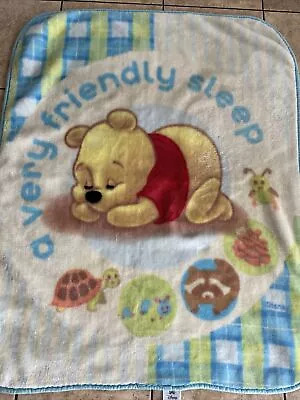 Classic Winnie The Pooh A Very Friendly Sleep  Unisex Baby Blanket Disney Baby • $26