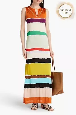 RRP€1520 MISSONI Maxi Dress IT42 US6 UK10 M Striped Thin Knit Made In Italy • $126.82