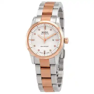 Mido Multifort Automatic Diamond White Dial Ladies Watch M005.007.22.036.00 • $429