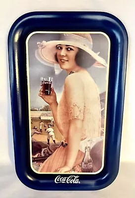 Coca Cola Collectibles Vintage Tray 1991  Pink Calendar Girl  From 1922 Calendar • $18