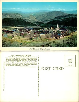 Nevada Virginia City Gold & Silver Mining Ghost Town View Vintage Postcard • $9.89