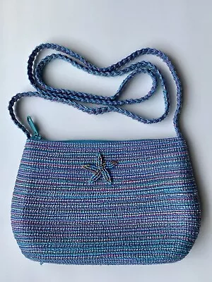 NWT Cappelli Straworld Small Crossbody Purse Hand Bag Zipper Lined Woven Sparkle • $17.99