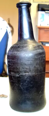 Complete PERFECT Black Glass  BOTTLE  - HMS COLOSSUS Shipwreck 1798 Isles Scilly • $150.44