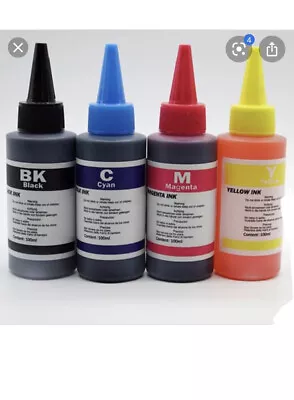 $22 • Buy 4 X 100ml Refill Ink For Epson EcoTank T502 T512 T522 T532 T542 Ink Bottles