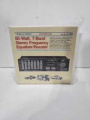 $174.99 • Buy Vintage Realistic 12-1959 Car Stereo Equalizer 60 Watt 7-Band Booster NEW In BOX