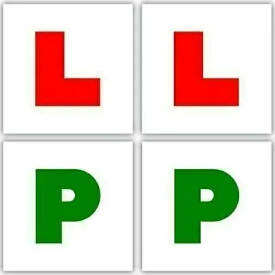 4pc Fully Magnetic L & P Plates Secure Quick Easy To Fix Learner Sign Legal Size • $4.13